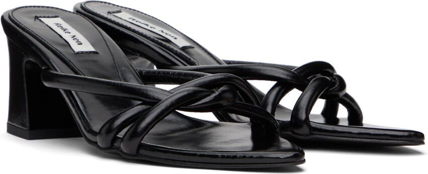 Reike Nen Black Twisted Heeled Sandals - Picture 2