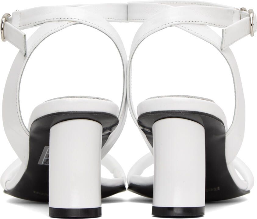 Reike Nen White Leather Heeled Sandals