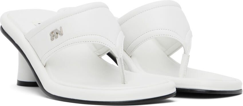 Reike Nen White Padded Heeled Sandals - Picture 2