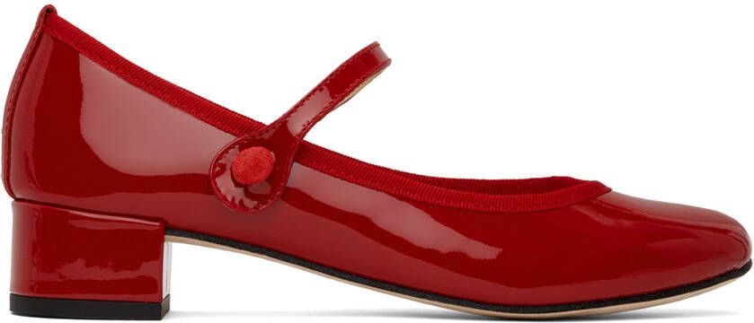 Repetto Red Rose Heels