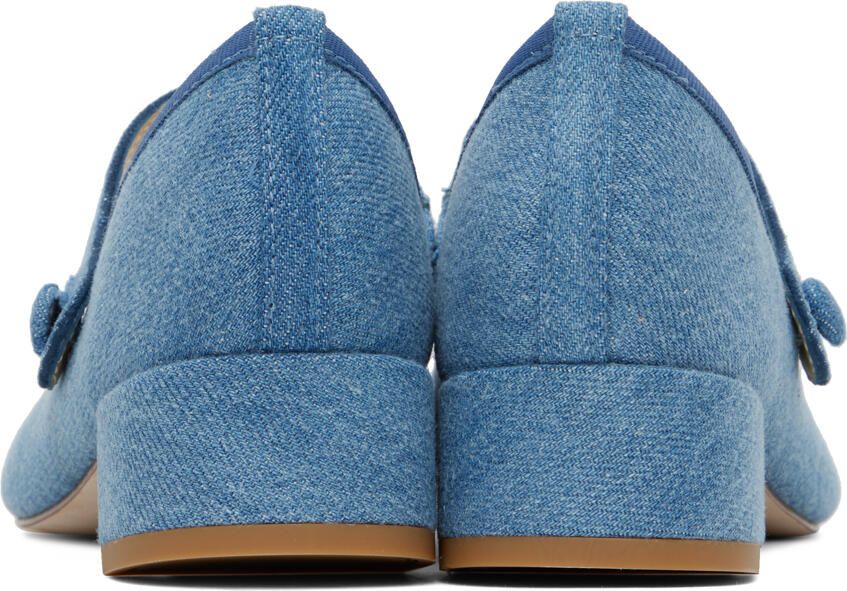 Repetto Blue Rose Mary Jane Heels