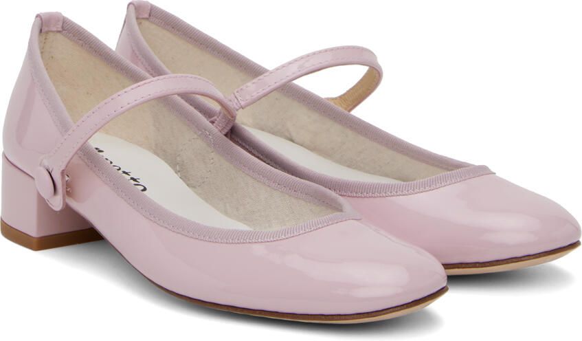 Repetto SSENSE Exclusive Pink Rose Ballerina Heels - Picture 2