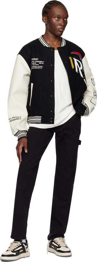 Represent Black & Off-White Reptor Low Sneakers - Picture 4