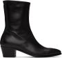 Rhude Black Leather Chelsea Boots - Thumbnail 1
