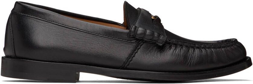 Rhude Black Leather Penny Loafers