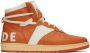 Rhude Orange & White Rhecess Hi Sneakers - Thumbnail 1