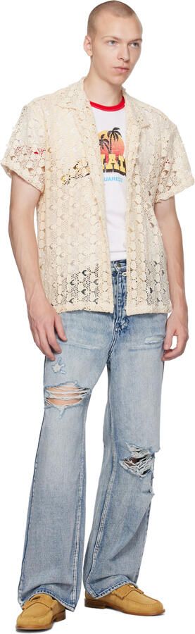 Rhude Beige Suede Penny Loafers - Picture 3