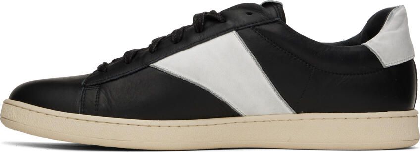 Rhude Black & White Court Sneakers - Picture 3