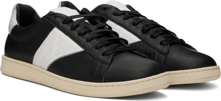 Rhude Black & White Court Sneakers - Picture 2