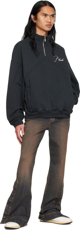 Rhude Black & White Rhecess Low Sneakers - Picture 4