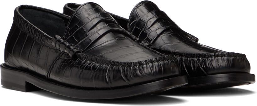 Rhude Black Croc Penny Loafers - Picture 2