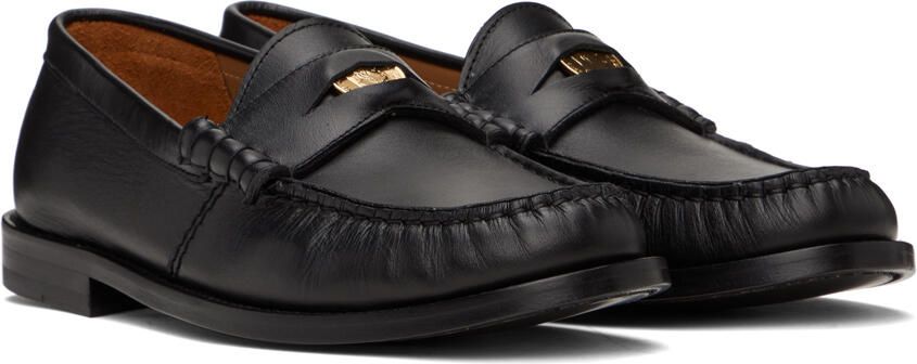 Rhude Black Leather Penny Loafers - Picture 2