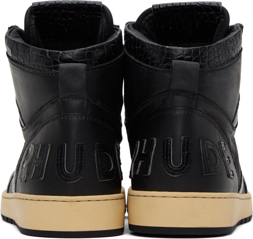 Rhude Black Rhecess-Hi Sneakers