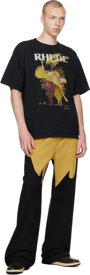 Rhude Black Rhecess-Hi Sneakers - Picture 4