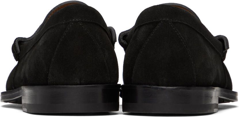 Rhude Black Suede Penny Loafers