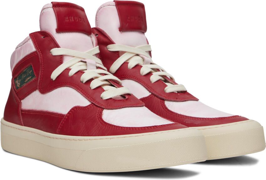 Rhude Red & White Cabriolets Sneakers - Picture 2