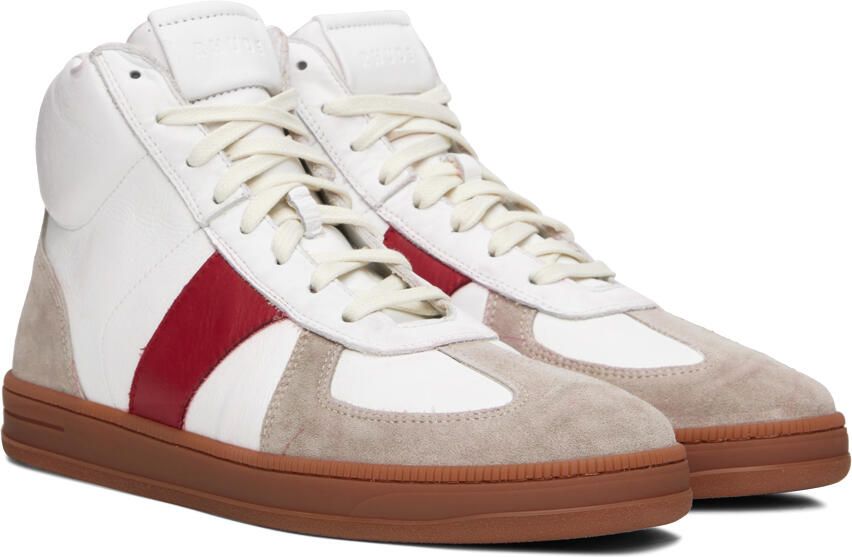 Rhude White & Beige High-Top Sneakers - Picture 2