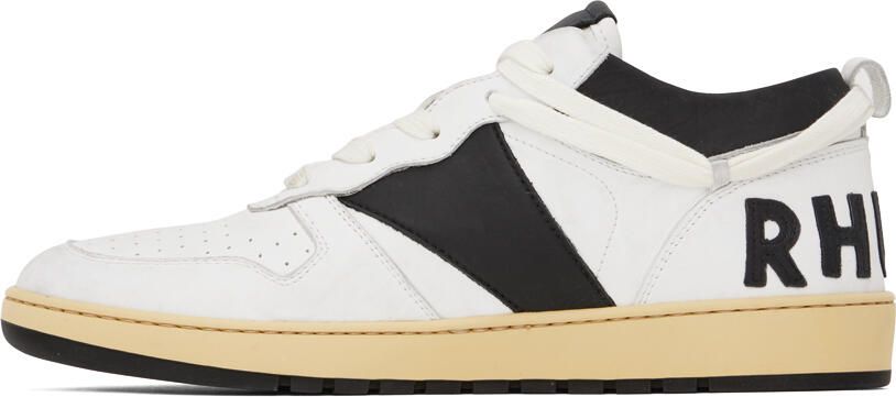 Rhude White & Black Rhecess Low Sneakers - Picture 3