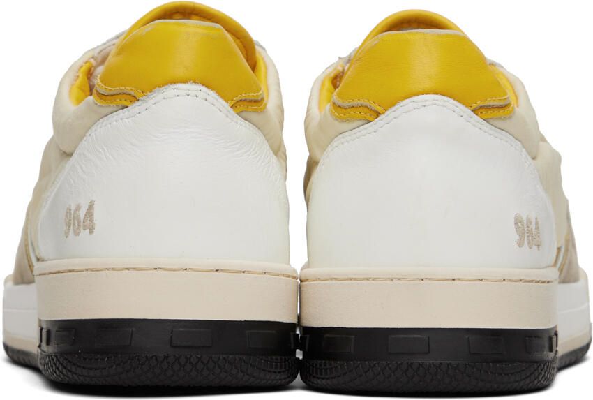 Rhude White & Yellow Racing Sneakers