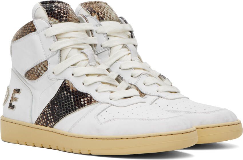 Rhude White Rhecess-Hi Sneakers - Picture 2
