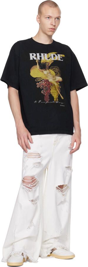 Rhude White Rhecess-Hi Sneakers - Picture 4