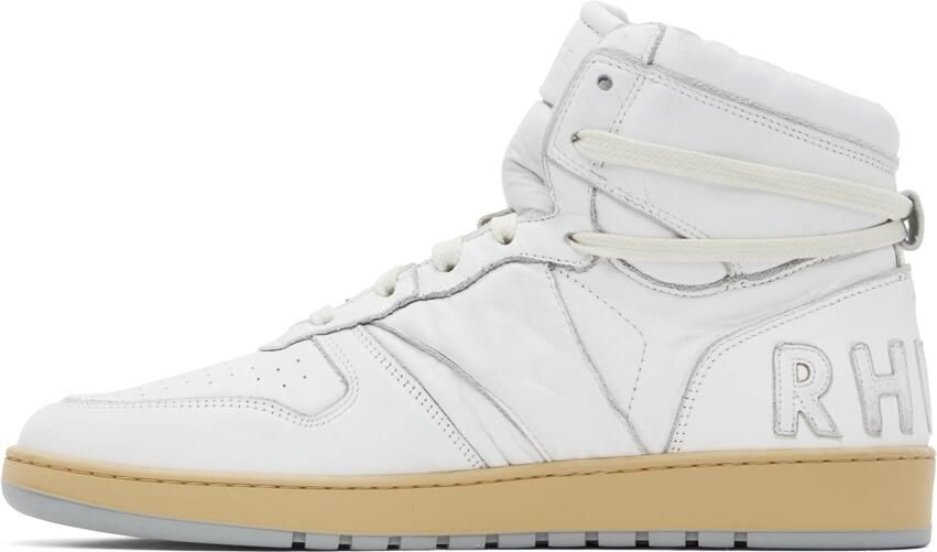 Rhude White Rhecess Hi Sneakers - Picture 3