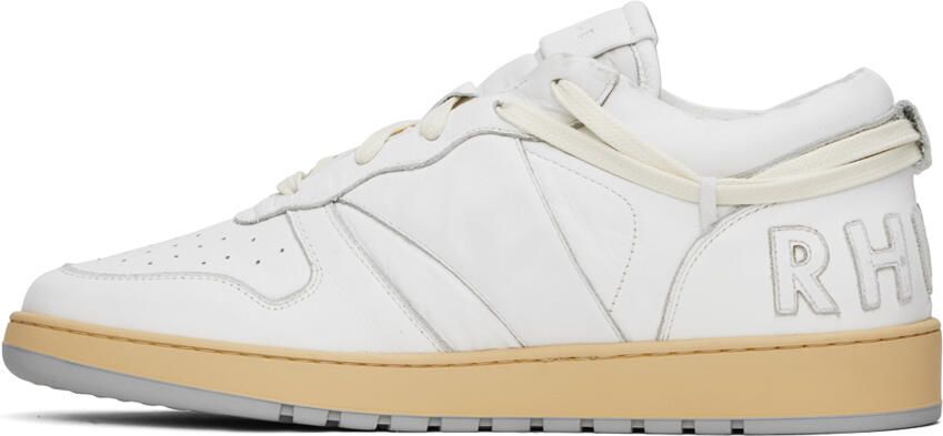 Rhude White Rhecess Low Sneakers - Picture 3