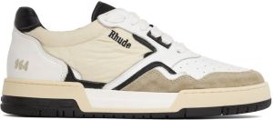 Rhude SSENSE Exclusive White & Black Racing Sneakers