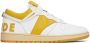 Rhude White & Yellow Rhecess Low Sneakers - Thumbnail 1