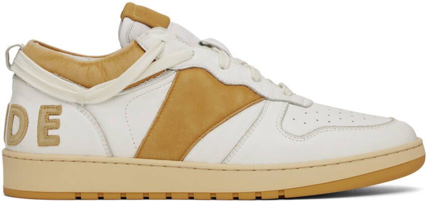 Rhude SSENSE Exclusive White & Black Rhecess Low Sneakers