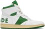 Rhude White & Green Rhecess Low Sneakers - Thumbnail 8