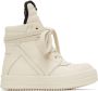 Rick Owens Baby Off-White Geobasket High Sneakers - Thumbnail 1
