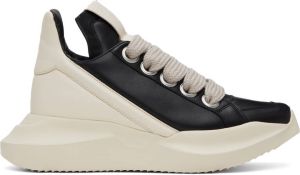 Rick Owens Black & Off-White Geth Sneakers
