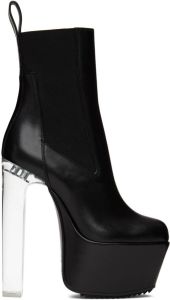 Rick Owens Black Beatle Platform Boots