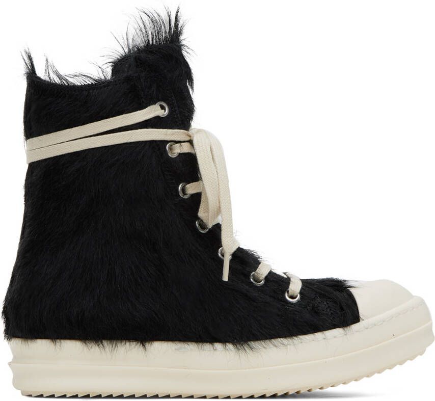 Rick Owens Brown High Sneakers