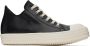 Rick Owens Black Leather Low Sneakers - Thumbnail 1