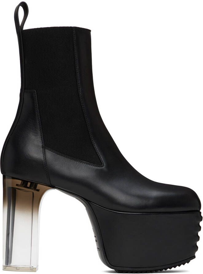 Rick Owens Black Jumbo Laced Bozo Tractor Boots - Picture 6