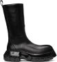 Rick Owens Black Polished Bozo Tractor Boots - Thumbnail 1