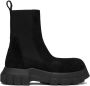 Rick Owens Black Suede Beatle Bozo Tractor Boots - Thumbnail 1