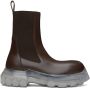 Rick Owens Brown Beatle Bozo Tractor Boots - Thumbnail 1
