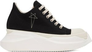 Rick Owens Drkshdw Black & White Abstract Low Sneakers