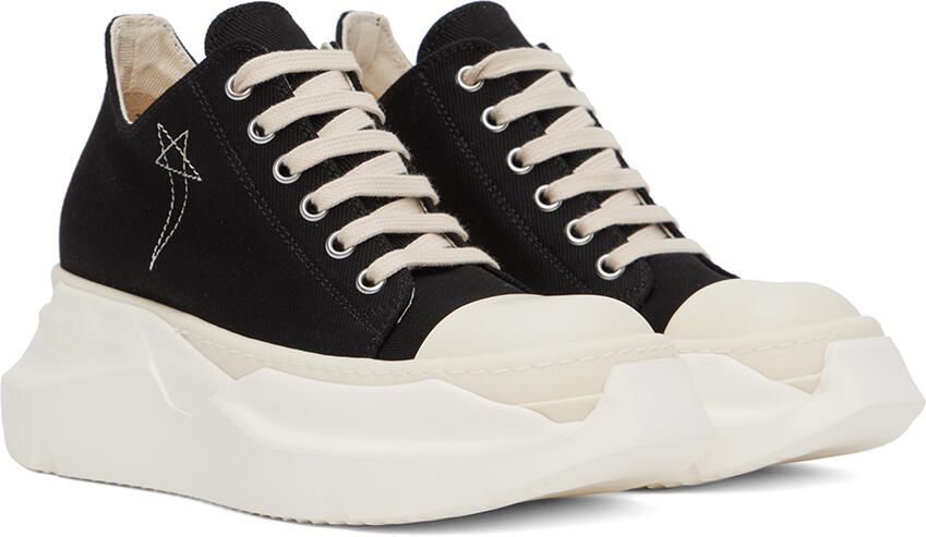Rick Owens DRKSHDW Black & White Abstract Low Sneakers - Picture 2