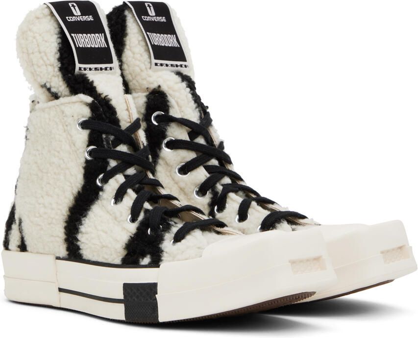 Rick Owens DRKSHDW Black & White Converse Edition Turbodrk Sneakers - Picture 2