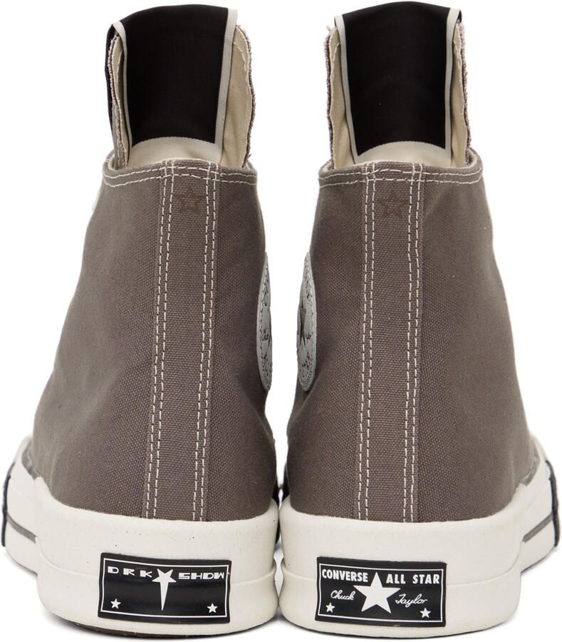 Rick Owens DRKSHDW Gray Converse Edition TURBODRK Chuck 70 Sneakers - Picture 7