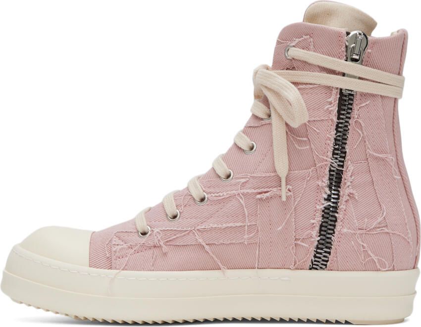Rick Owens DRKSHDW Pink Slashed Sneakers - Picture 3