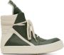 Rick Owens Green Geobasket Sneakers - Thumbnail 1