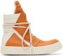 Rick Owens Kids Orange & Off-White Geobasket Sneakers - Thumbnail 1