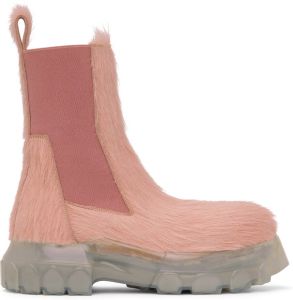 Rick Owens Pink Beatle Bozo Tractor Boots