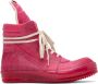 Rick Owens Pink Geobasket Sneakers - Thumbnail 1