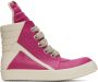 Rick Owens Pink Geobasket Sneakers - Thumbnail 1